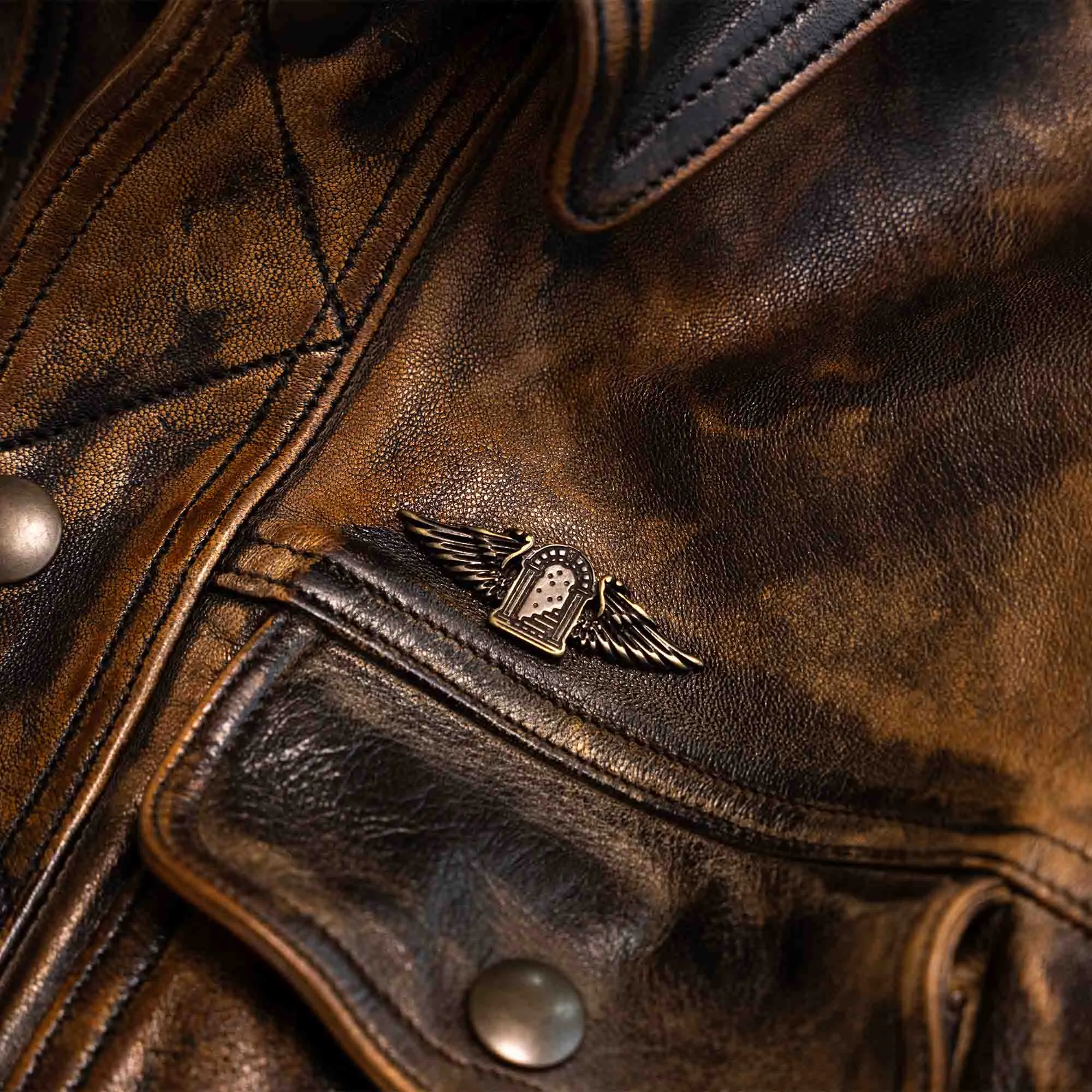 Terracotta Deserto Leather Jacket - Shangri-La Heritage