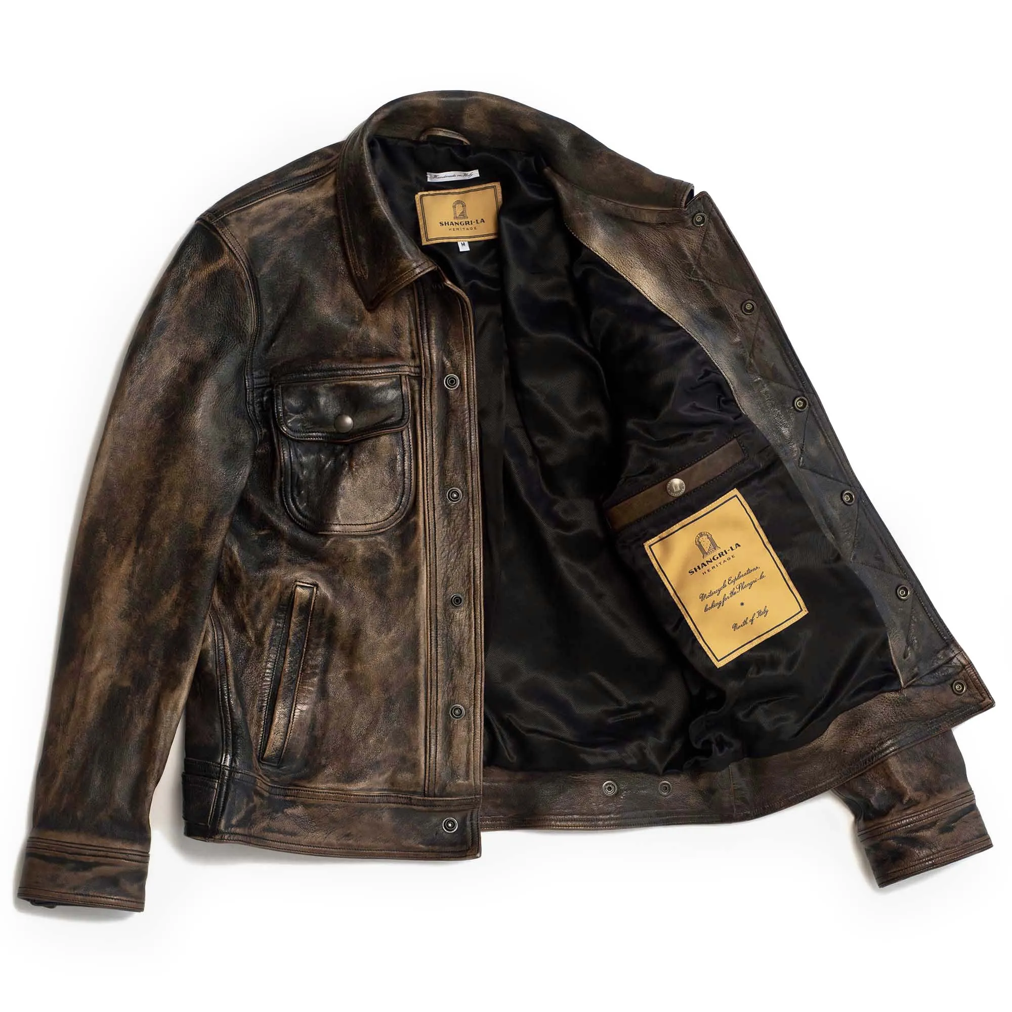 Terracotta Deserto Leather Jacket - Shangri-La Heritage