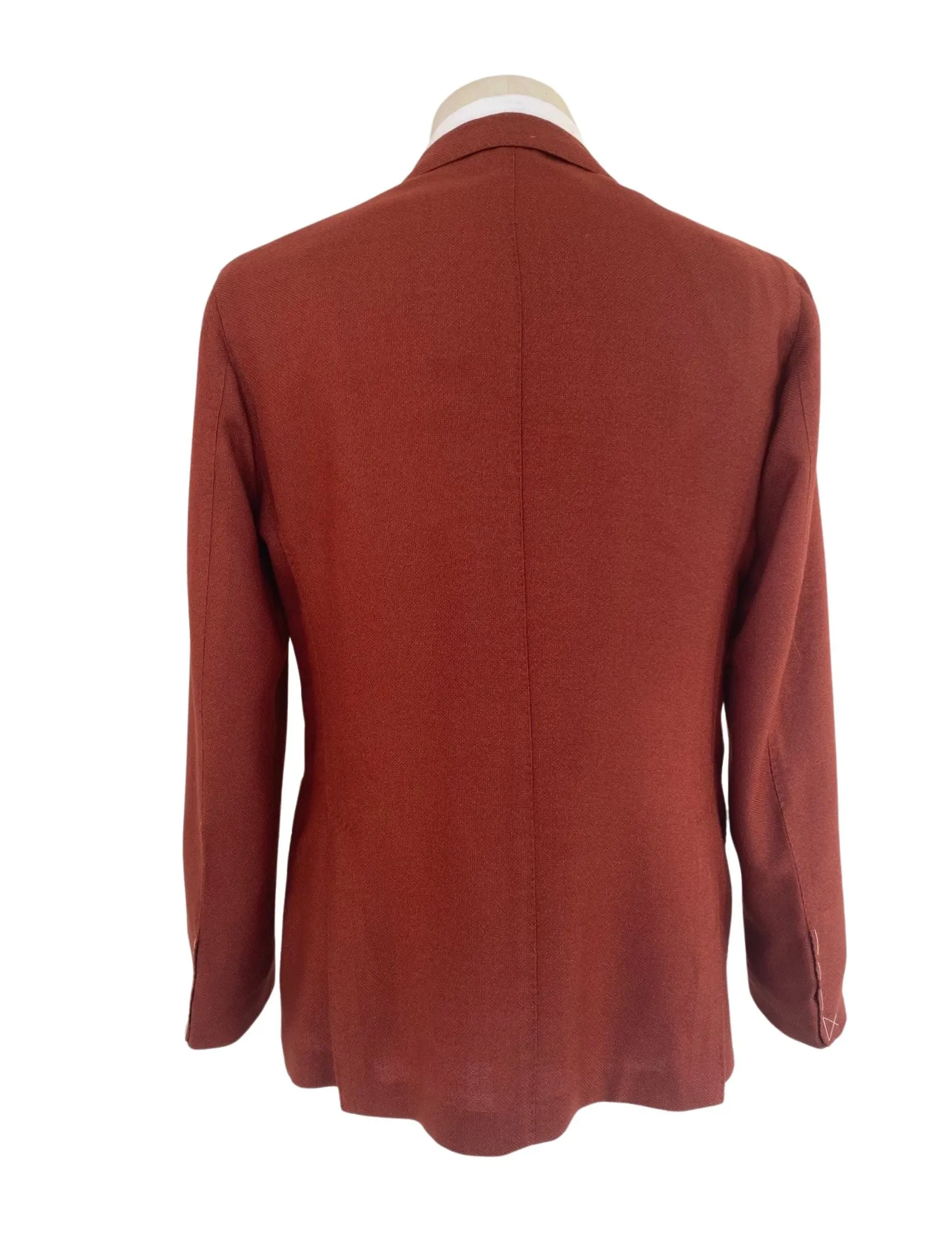 Textured Wool K-Jacket | Burnt Orange