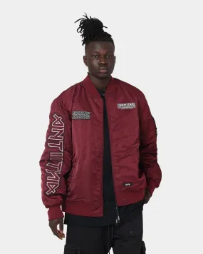 The Anti Order Oblivion Bomber Jacket Dark Burgundy