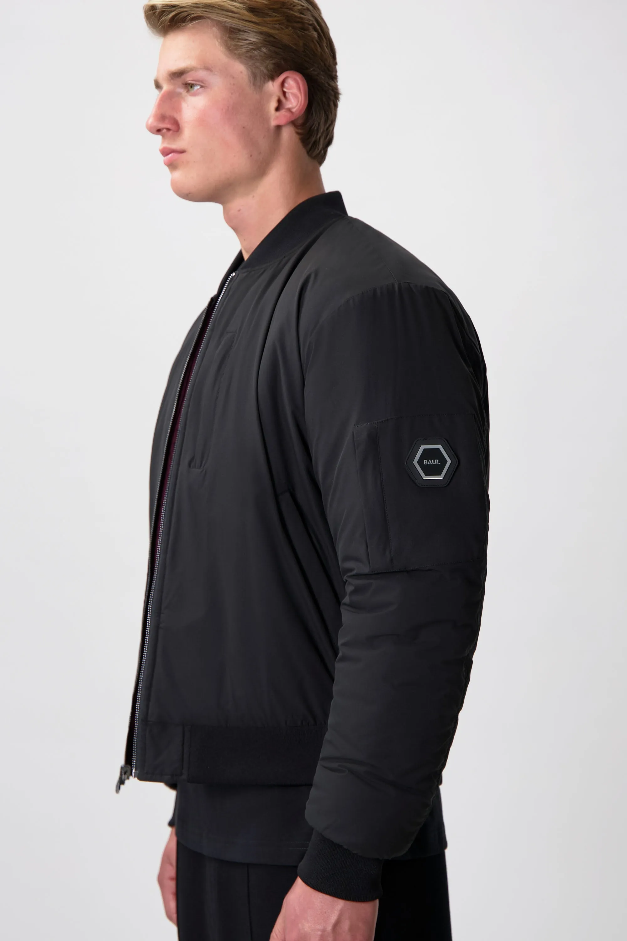 The Club Regular Fit Reversible Bomber Jacket Jet Black