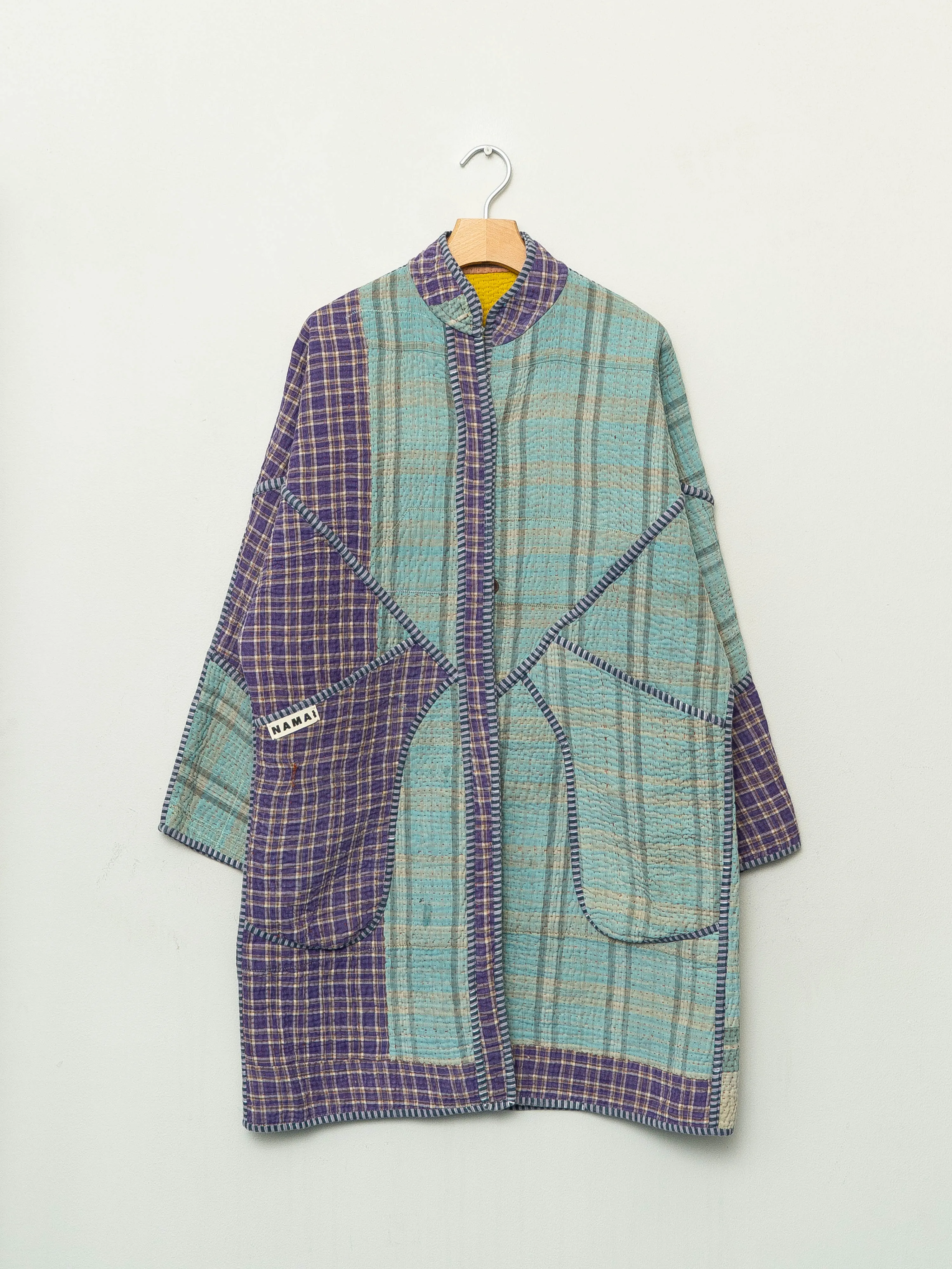 The Sai Quilted Patchwork Kantha Coat