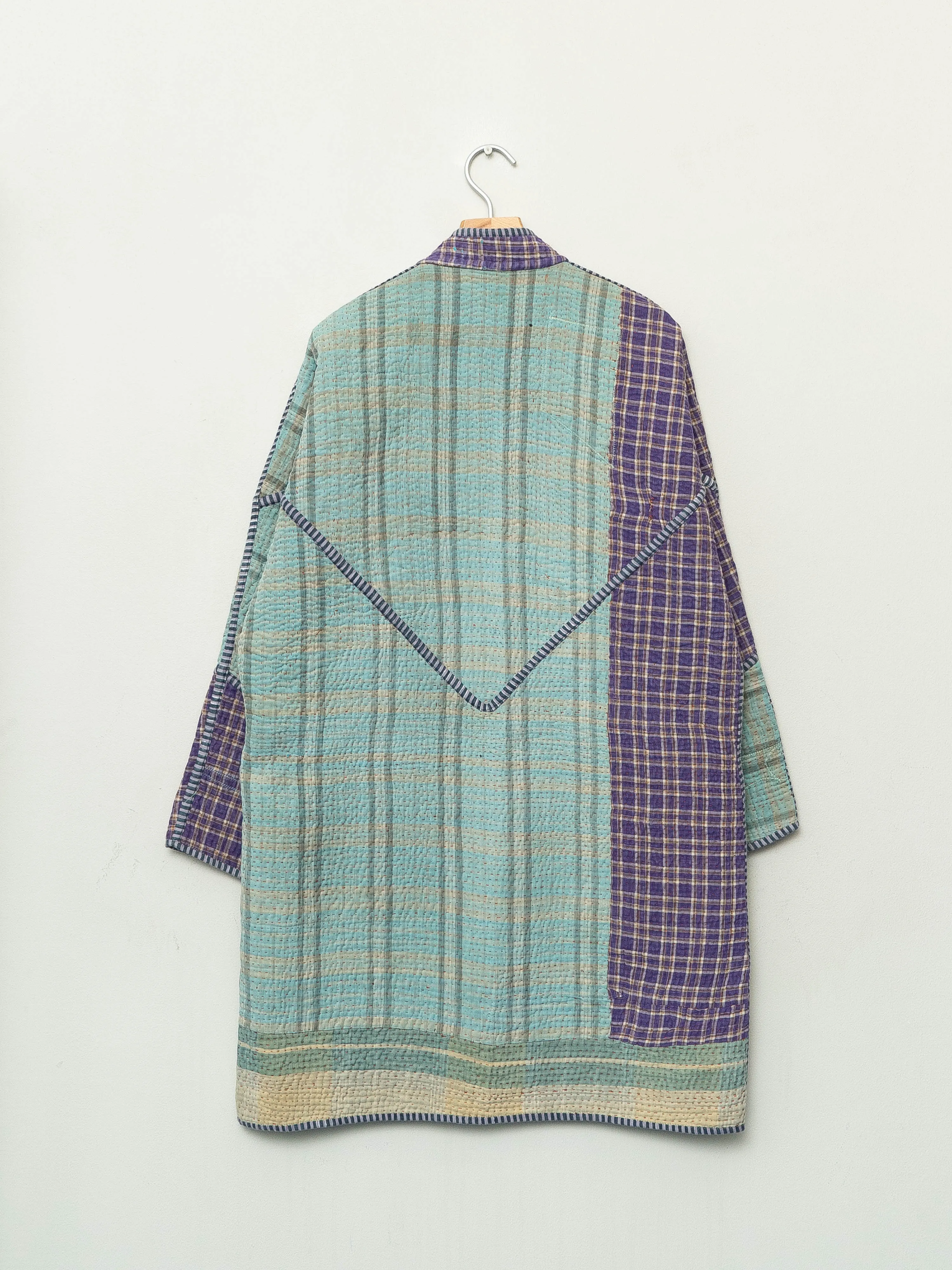 The Sai Quilted Patchwork Kantha Coat