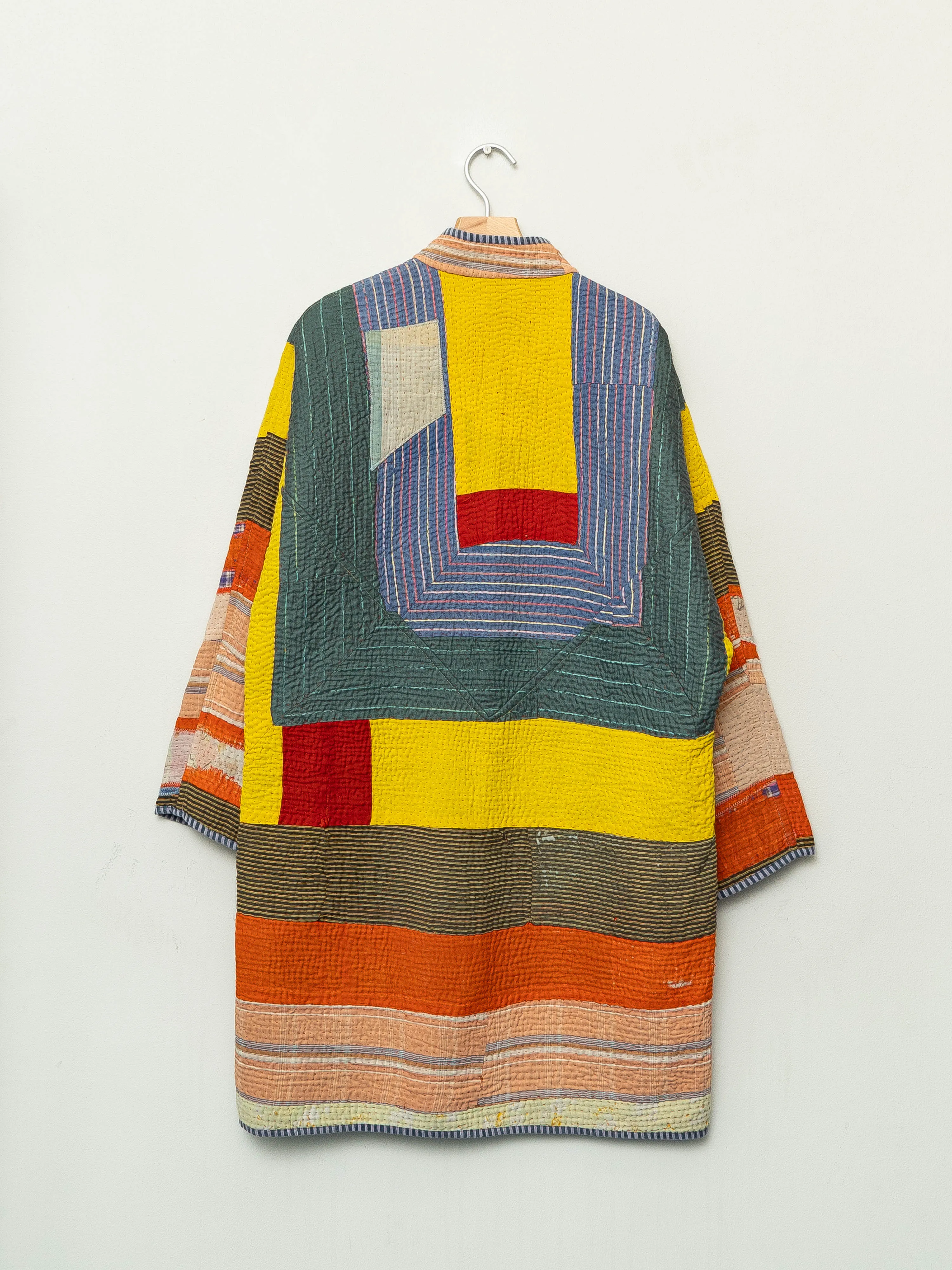 The Sai Quilted Patchwork Kantha Coat