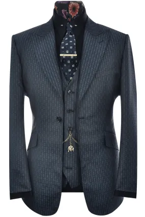 The Williamson Navy Rectangle Pattern Suit