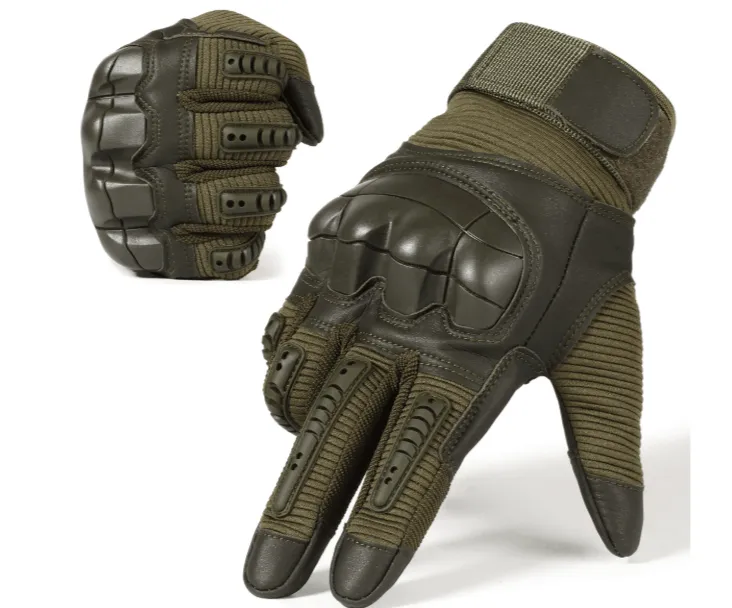 Touch Screen Full Finger Hard Knuckle Tactical Gloves