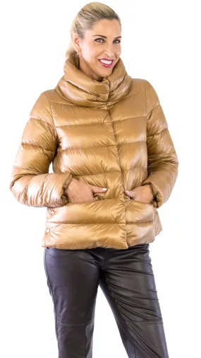 Ultralight Jacket with Side Snaps - Cammello