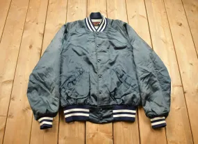 Vintage 1990s Dunbrooke Lake Mills Iowa Satin Bomber Jacket