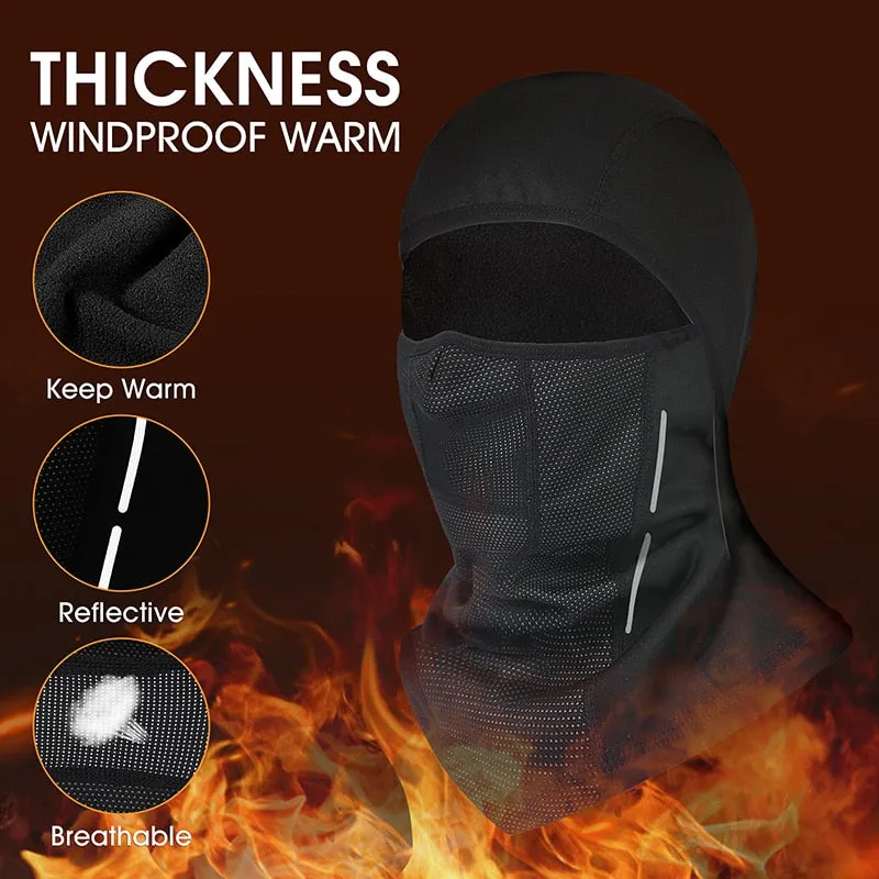 Warm Winter Cycling Cap Reflective Men Women Sport Scarf Balaclava Neck Warmer Ski Bicycle Motorcycle Running Cap Hat