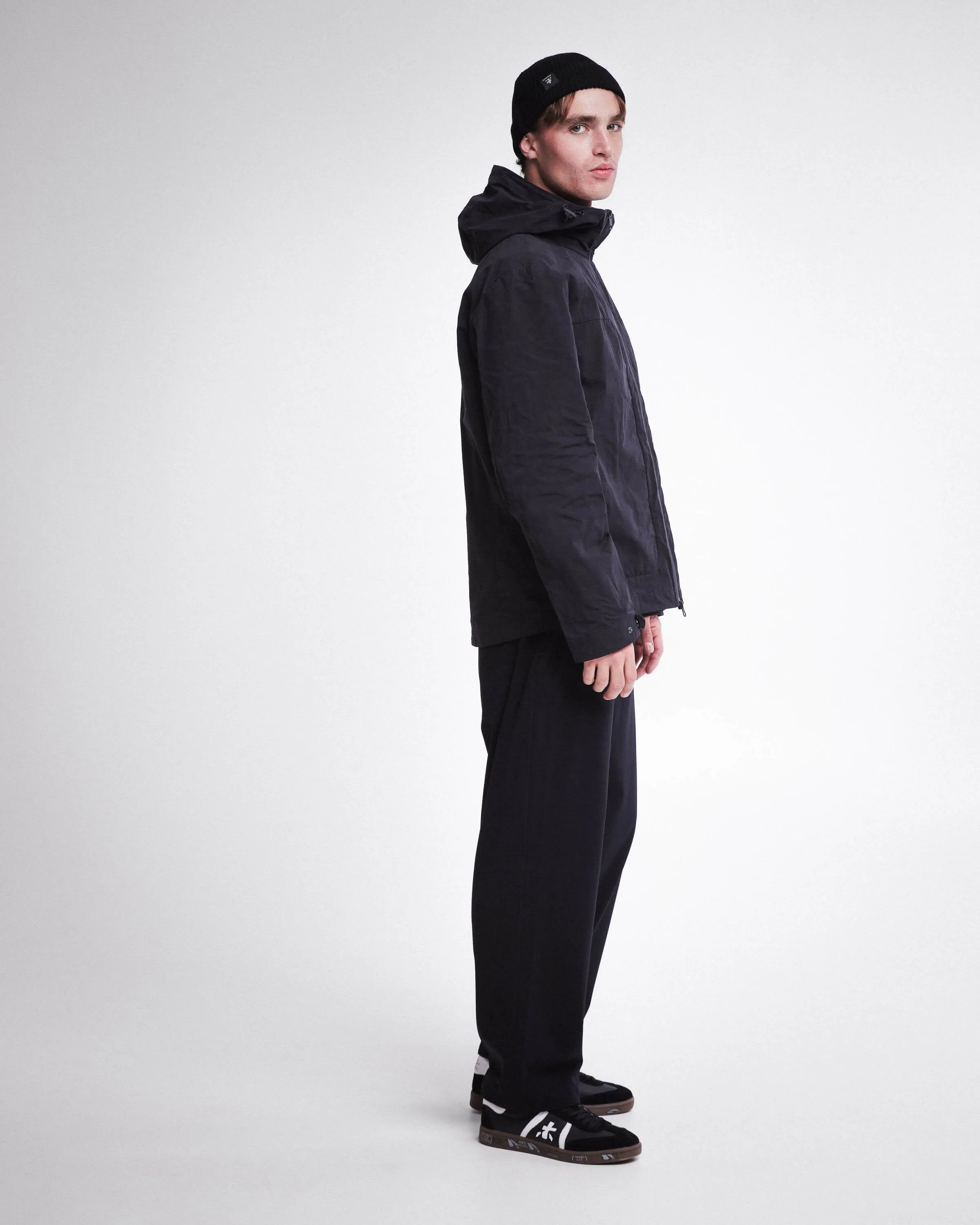 Waxed Cotton Hooded Blouson PR405310