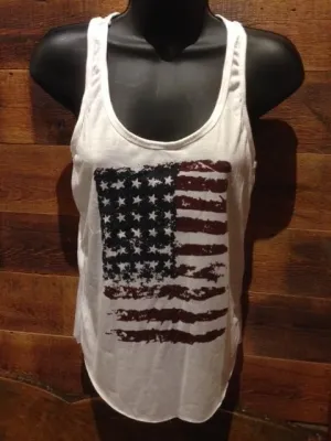 Women American Flag Vest Tank Top