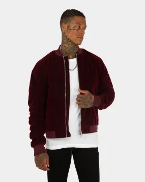 XXIII North Velour Bomber Burgundy