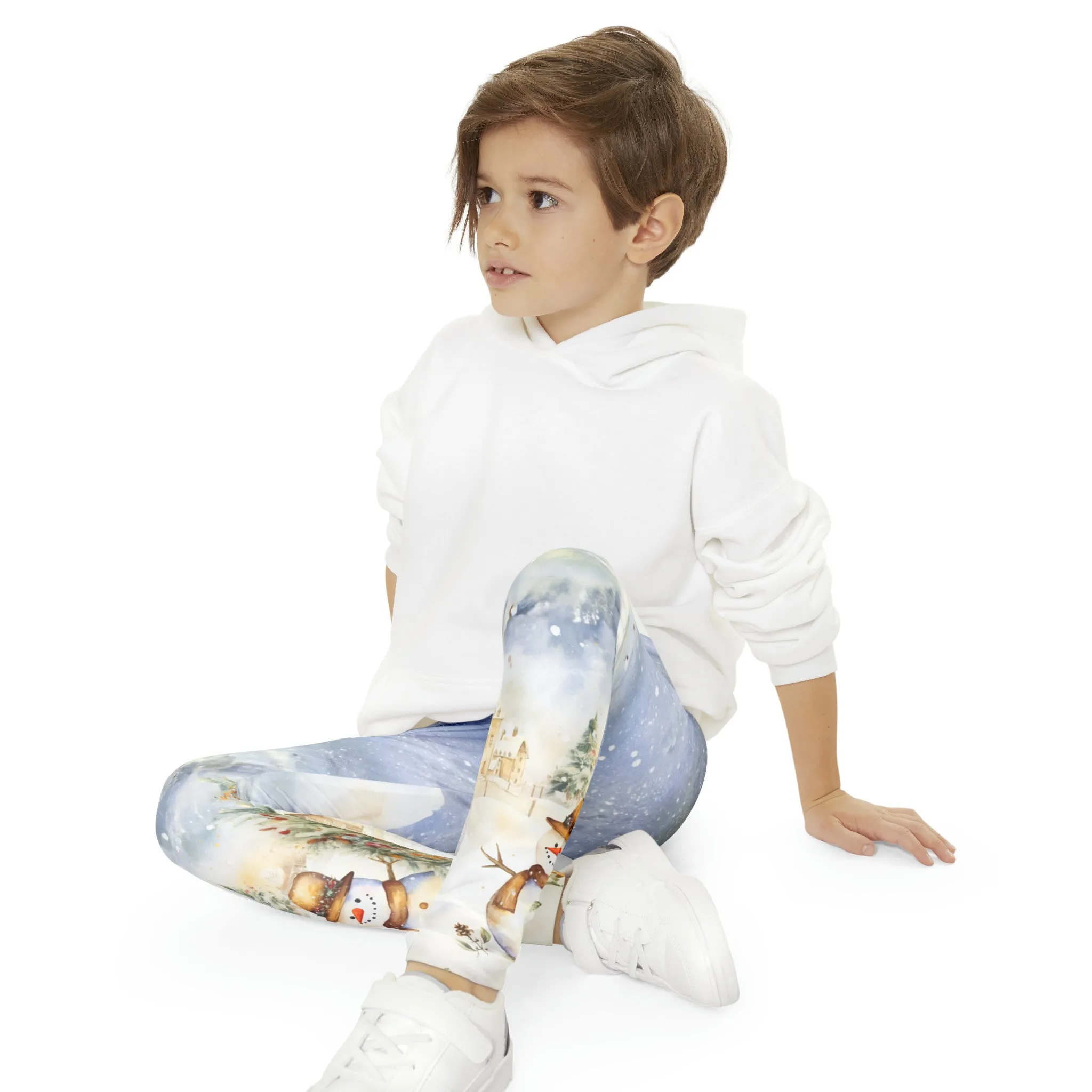 Youth Full-Length Leggings Snowman