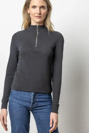 Zip Front Mock Neck